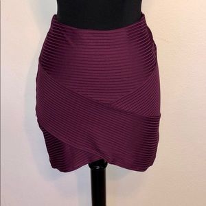 H&M BodyCon Skirt Eggplant Elastic Waist